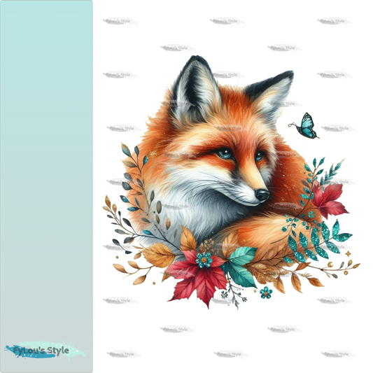 Bügelbild Glitzer Fuchs #3