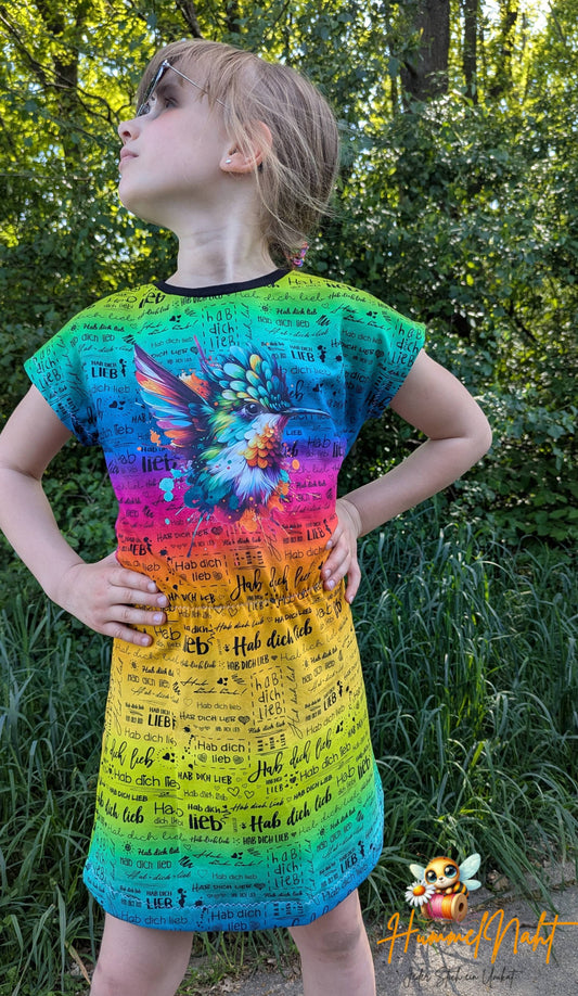 Bügelbild Kolibri Splash