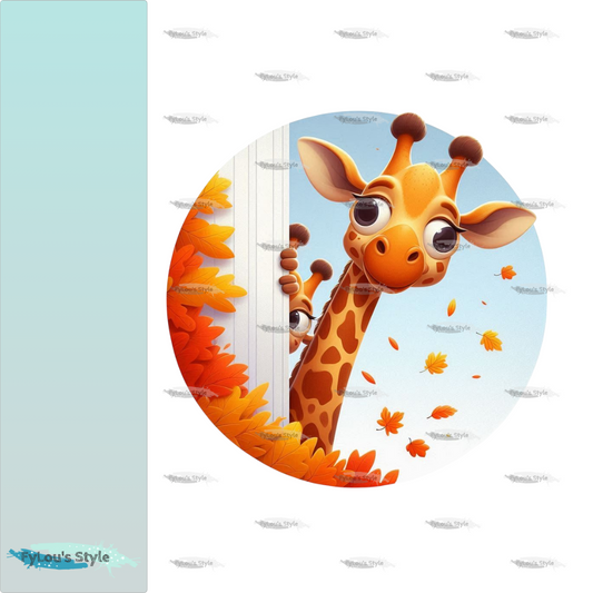 Bügelbild Guck Guck Giraffe Blätter