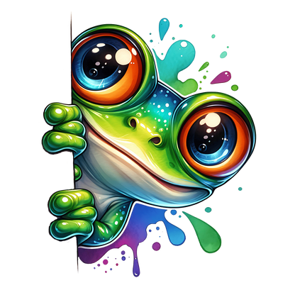 Bügelbild Guck Guck Frosch Fylou's Style
