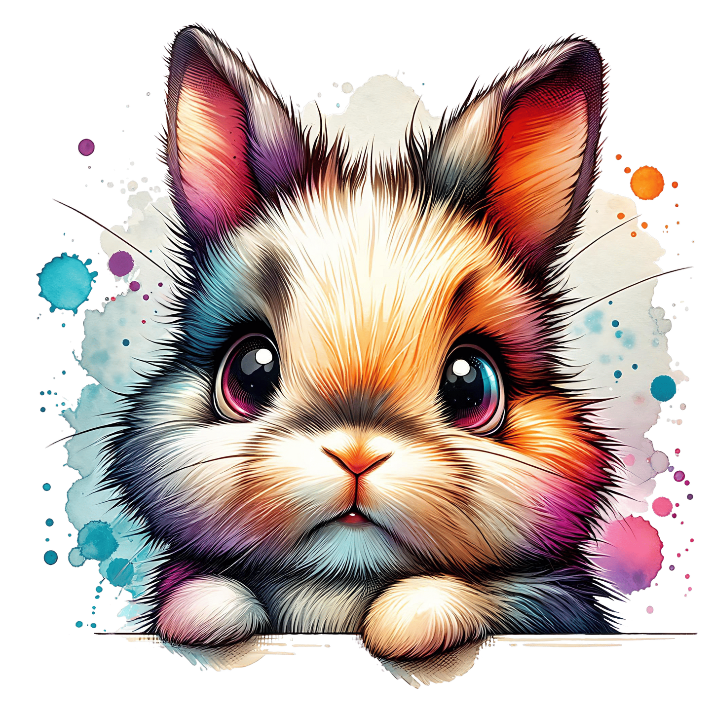 Bügelbild Guck Guck Hase #2