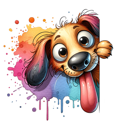 Bügelbild Guck Guck Hund Fylou's Style