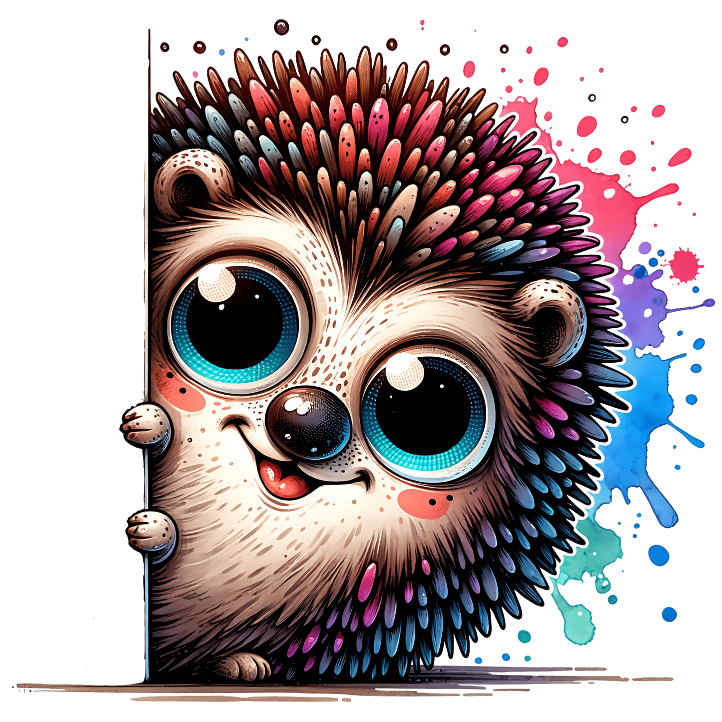 Bügelbild Guck Guck Igel