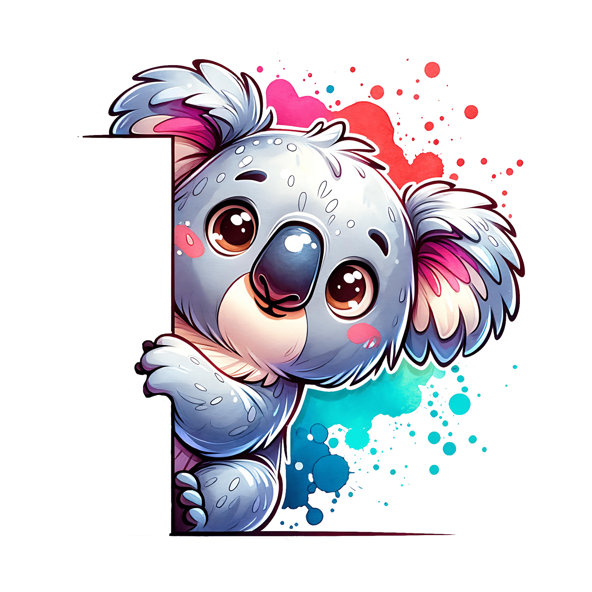 Bügelbild Guck Guck Koala #1 Fylou's Style