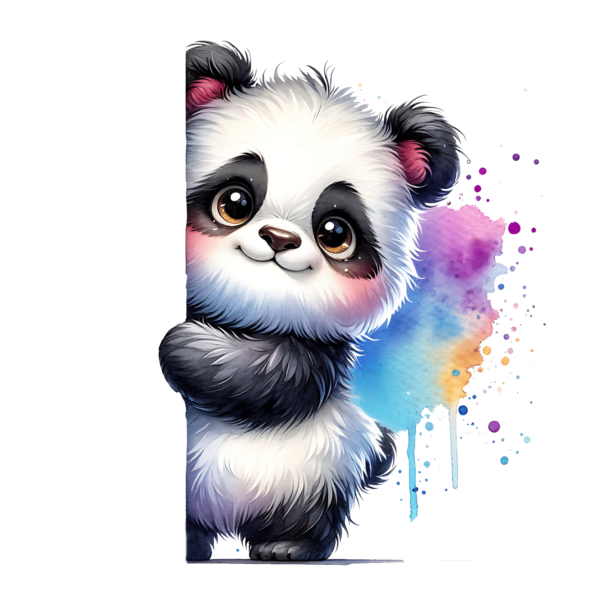 Bügelbild Guck Guck Panda Fylou's Style