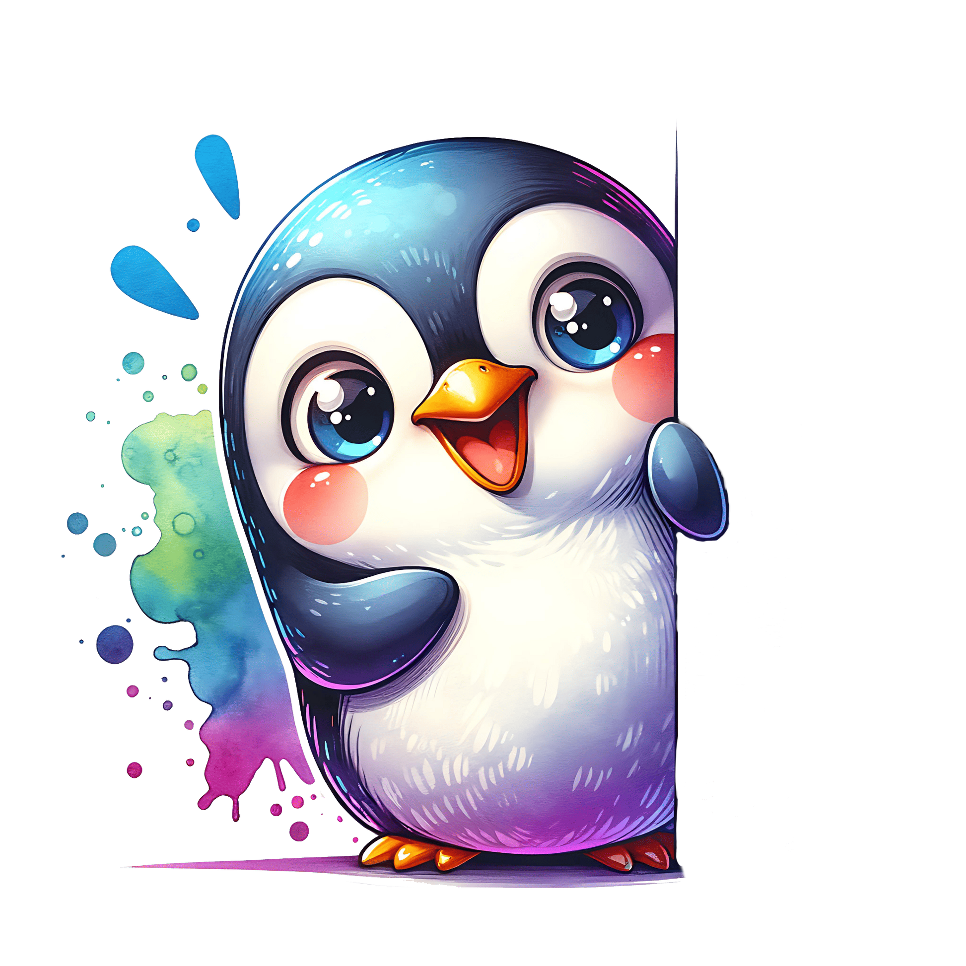 Bügelbild Guck Guck Pinguin Fylou's Style
