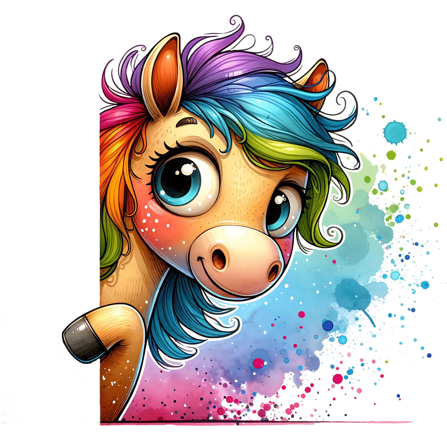 Bügelbild Guck Guck Pony #1 Fylou's Style