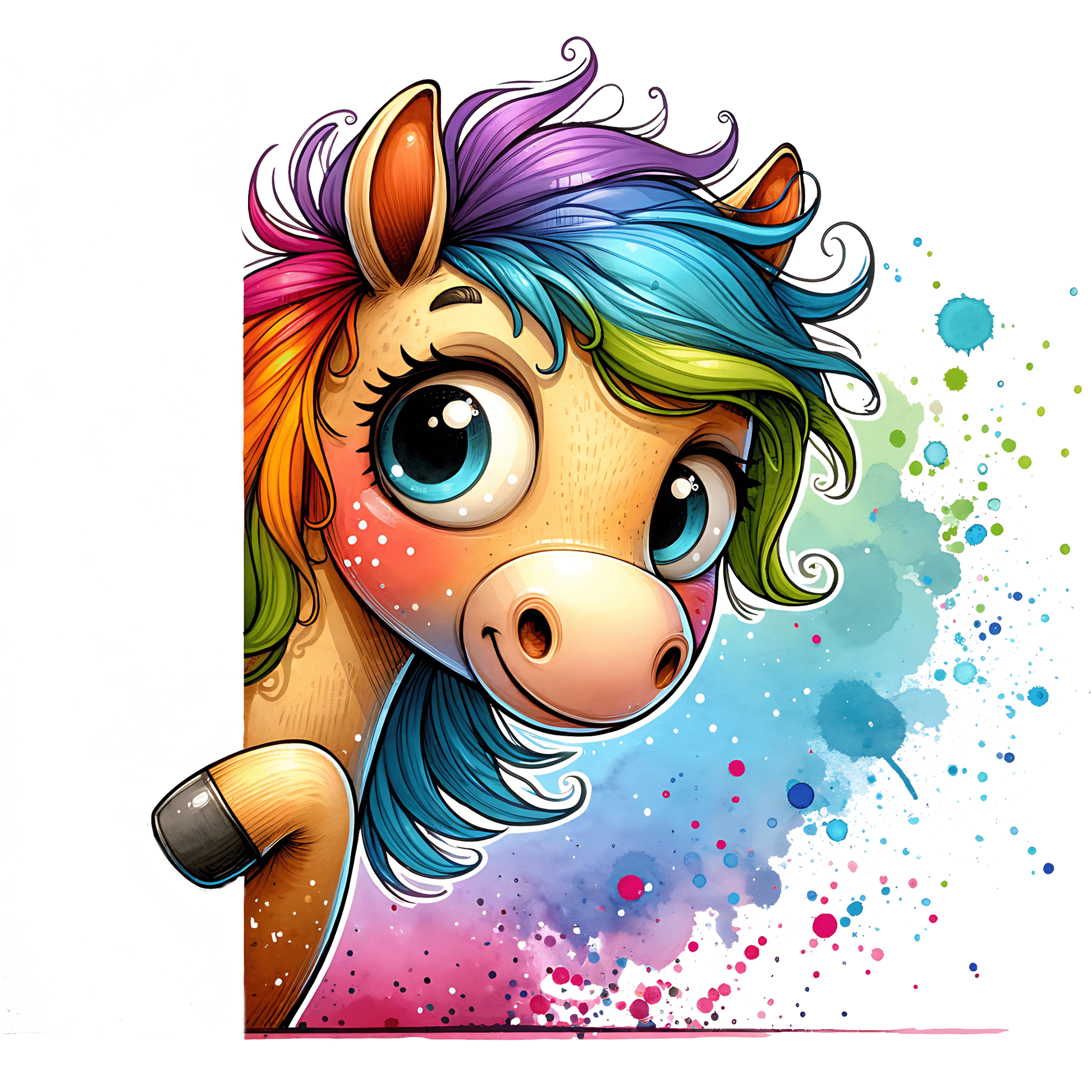 Bügelbild Guck Guck Pony #1 Fylou's Style