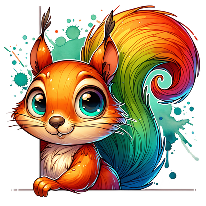 Bügelbild Guck Guck Eichhörnchen #2 Fylou's Style