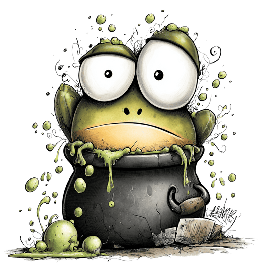 Bügelbild Halloween Frosch #1