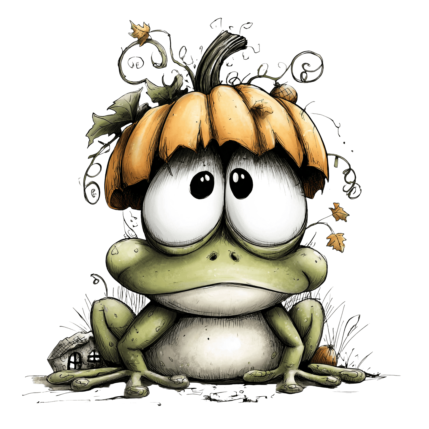 Bügelbild Halloween Frosch #2