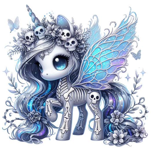 Bügelbild Halloween Glitzer Einhorn #3