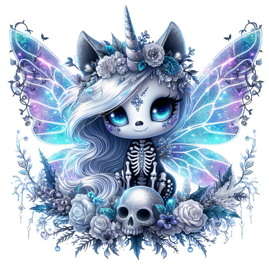 Bügelbild Halloween Glitzer Einhorn #4