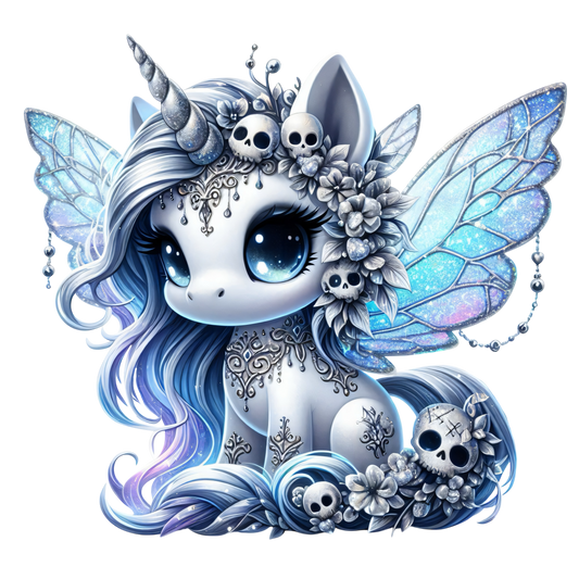 Bügelbild Halloween Glitzer Einhorn #5
