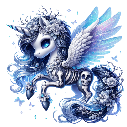 Bügelbild Halloween Glitzer Einhorn #6