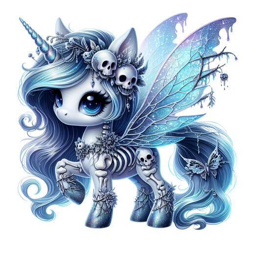 Bügelbild Halloween Glitzer Einhorn #7