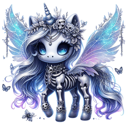 Bügelbild Halloween Glitzer Einhorn #8