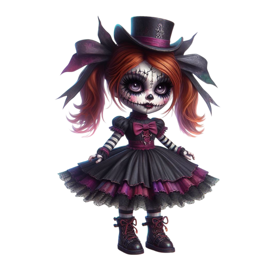 Bügelbild Halloween Gothik Braut #3