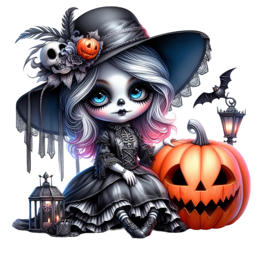 Bügelbild Halloween Gothik Braut #8