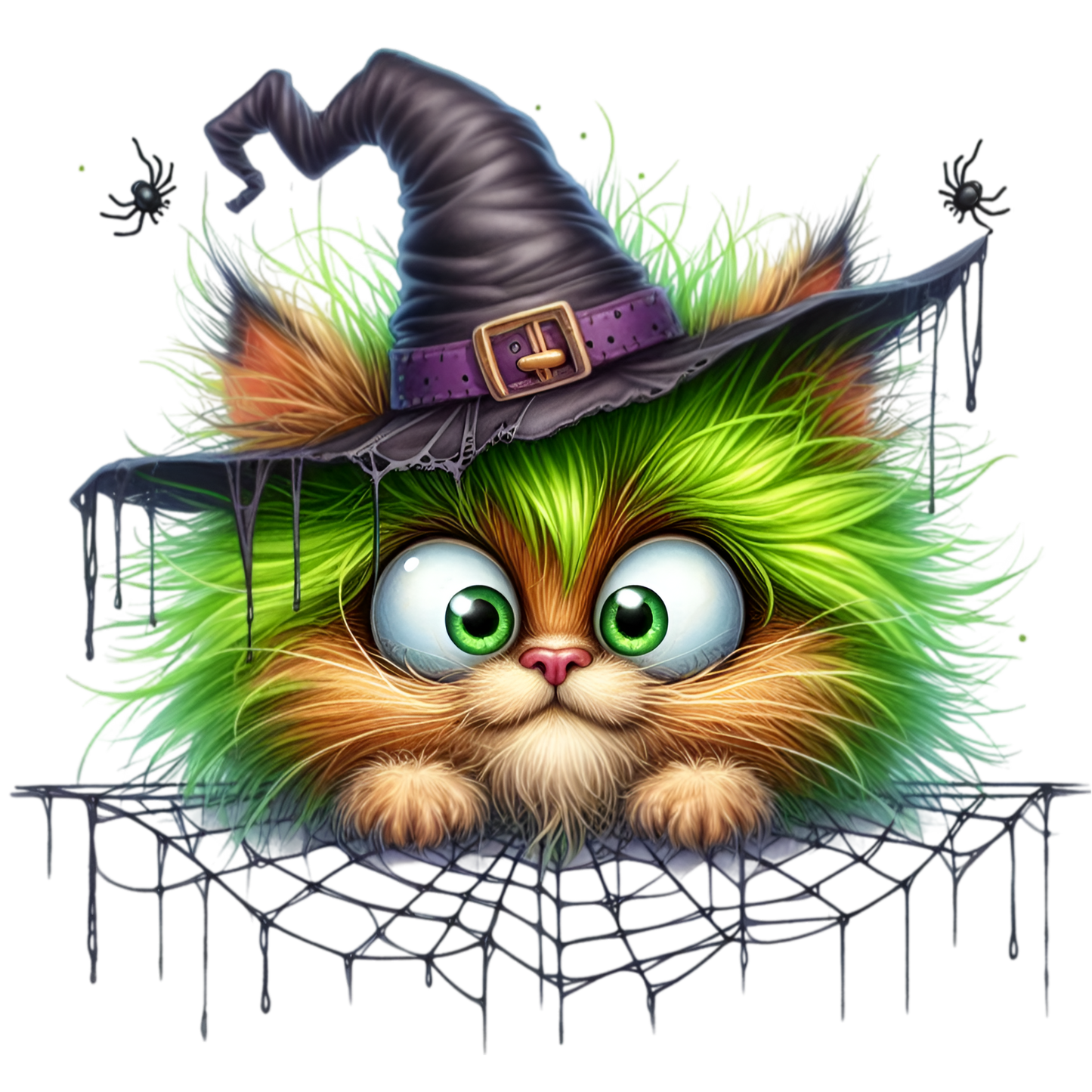 Bügelbild Halloween Katze mit Hut #3