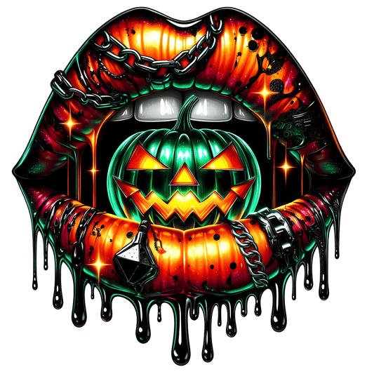 Bügelbild Halloween Lippen #15