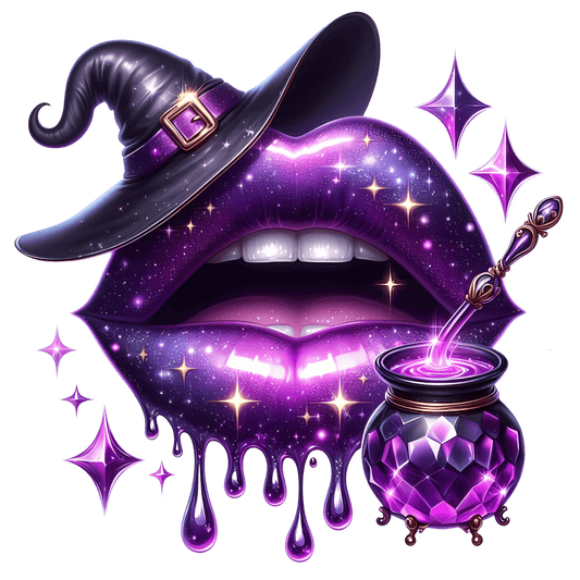 Bügelbild Halloween Lippen #22