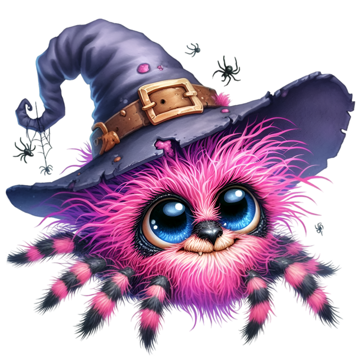 Bügelbild Halloween Spinne mit Hut #3