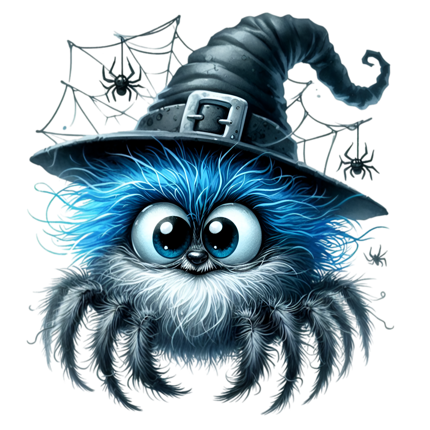 Bügelbild Halloween Spinne mit Hut #6