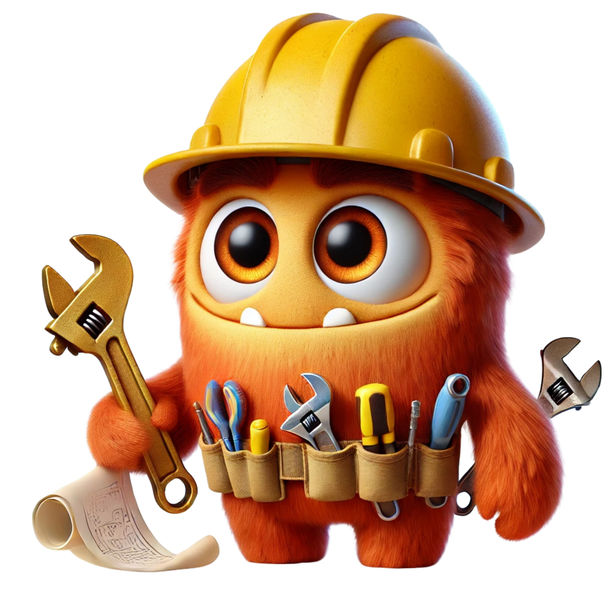 Bügelbild Handwerker Monster Fylou's Style