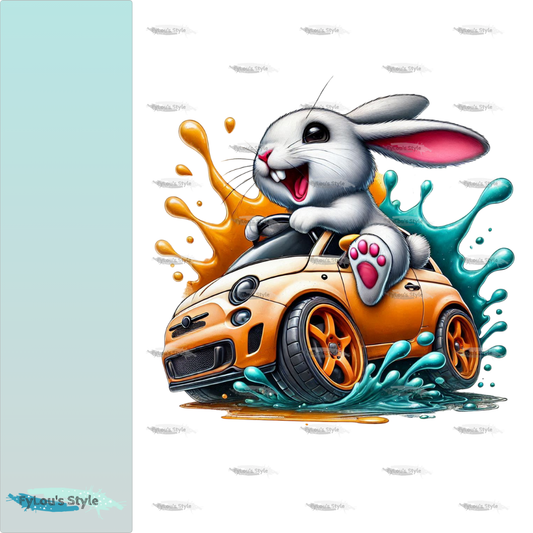 Bügelbild Hase Crasher Fylou's Style