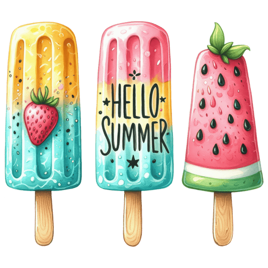 Bügelbild Hello Summer Ice Cream Fylou's Style