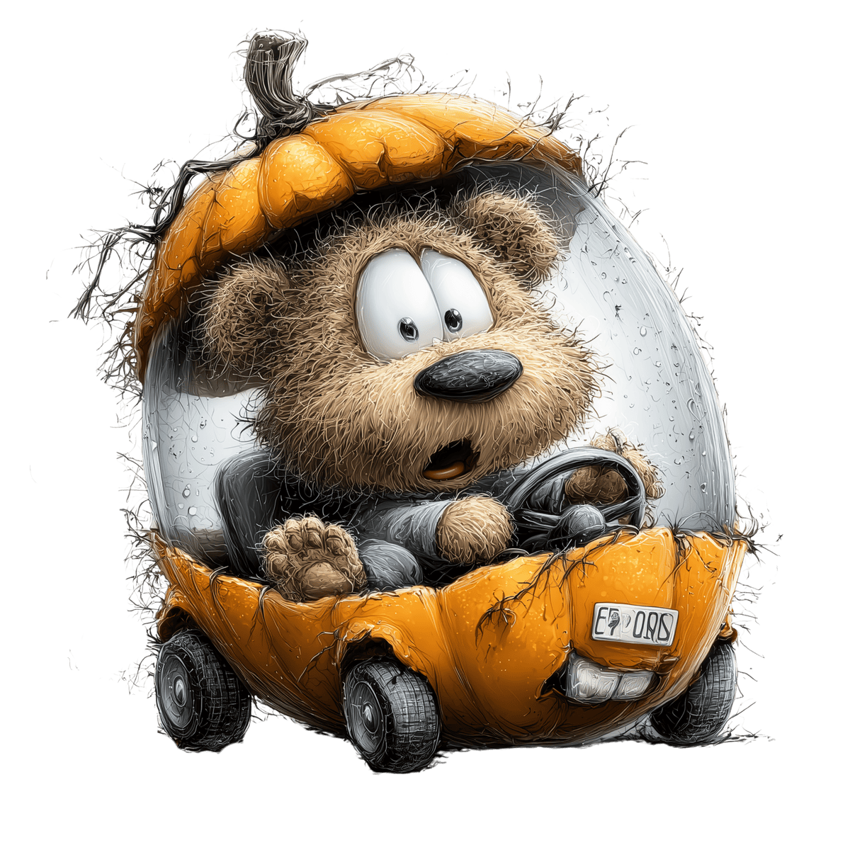 Bügelbild Herbst Bär #2