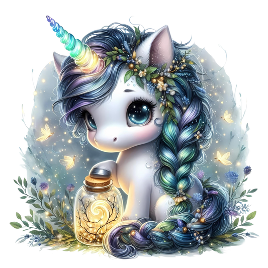Bügelbild Herbst Laternen Einhorn #11