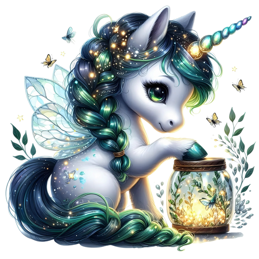Bügelbild Herbst Laternen Einhorn #8