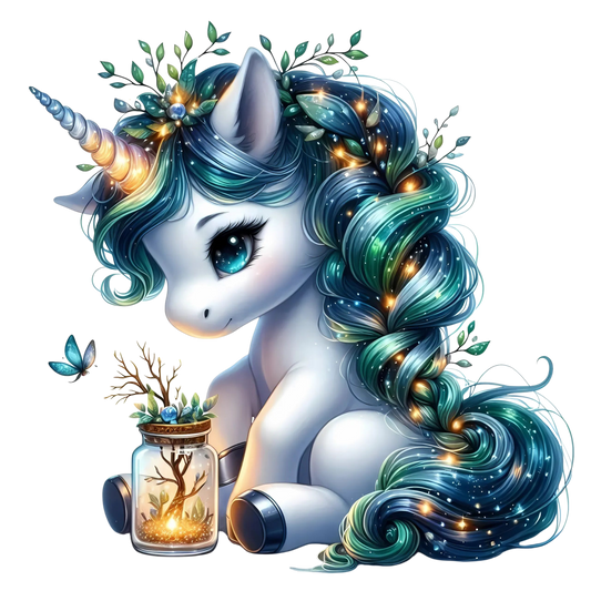 Bügelbild Herbst Laternen Einhorn #9