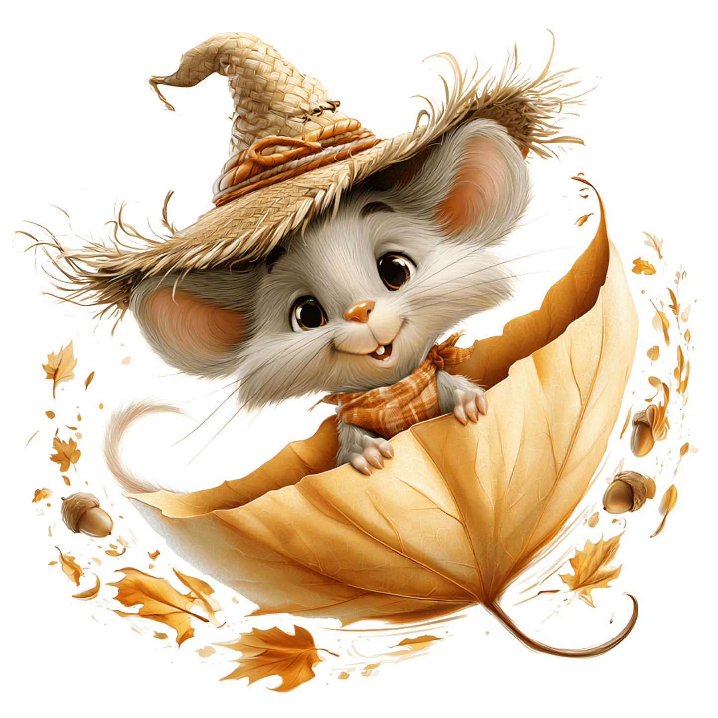 Bügelbild Herbst Maus #1
