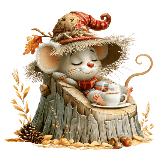 Bügelbild Herbst Maus #11