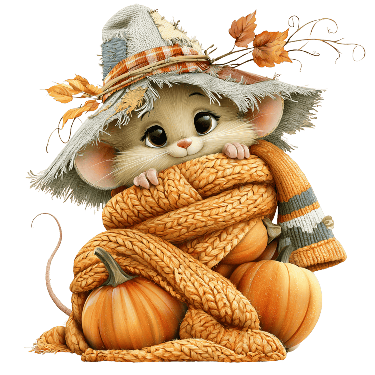 Bügelbild Herbst Maus #4