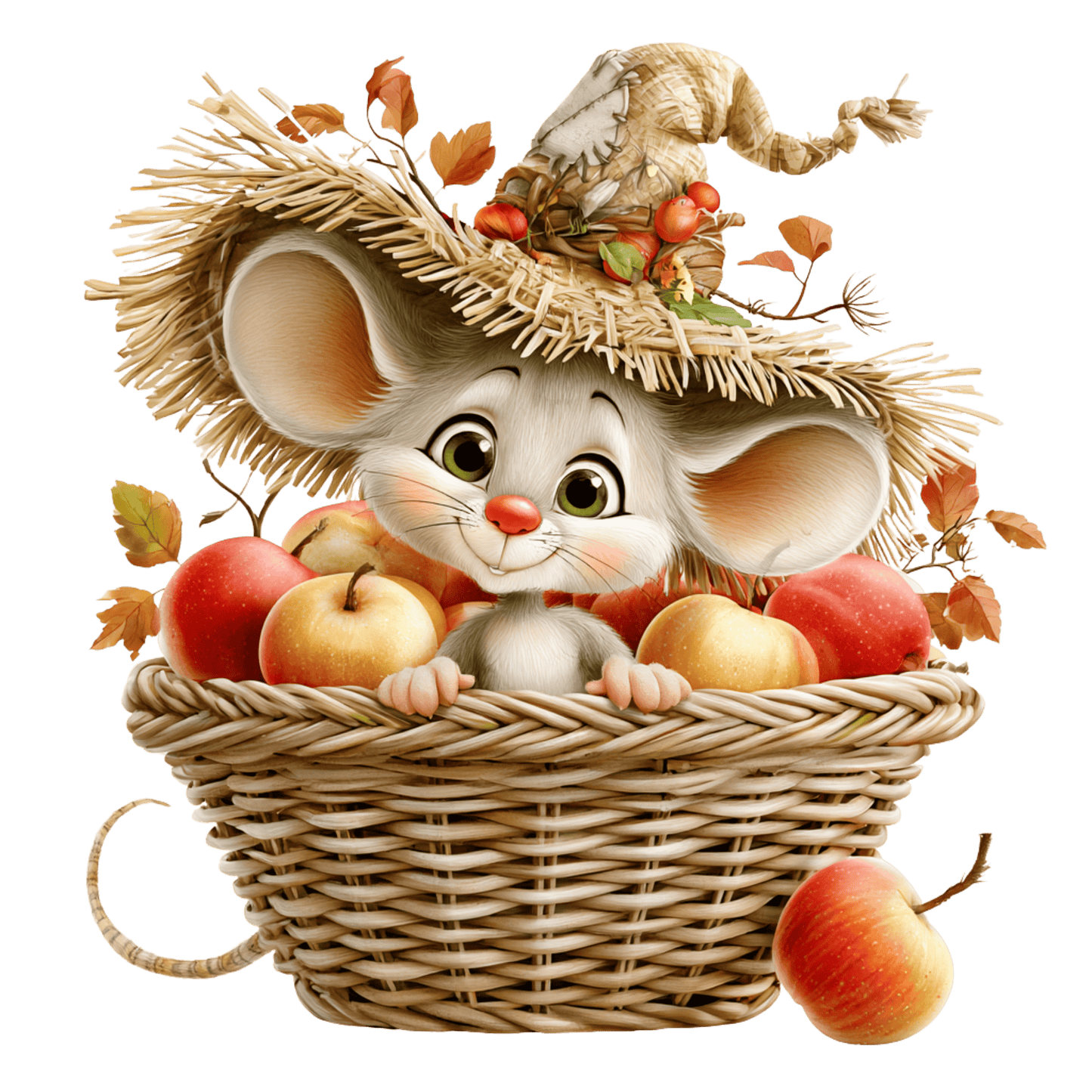 Bügelbild Herbst Maus #5
