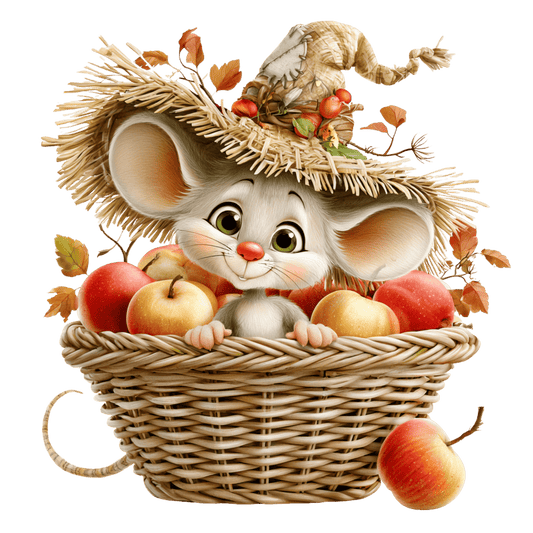 Bügelbild Herbst Maus #5