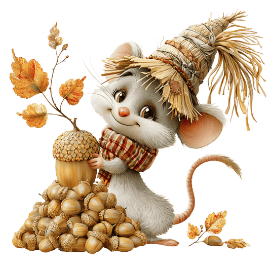 Bügelbild Herbst Maus #8