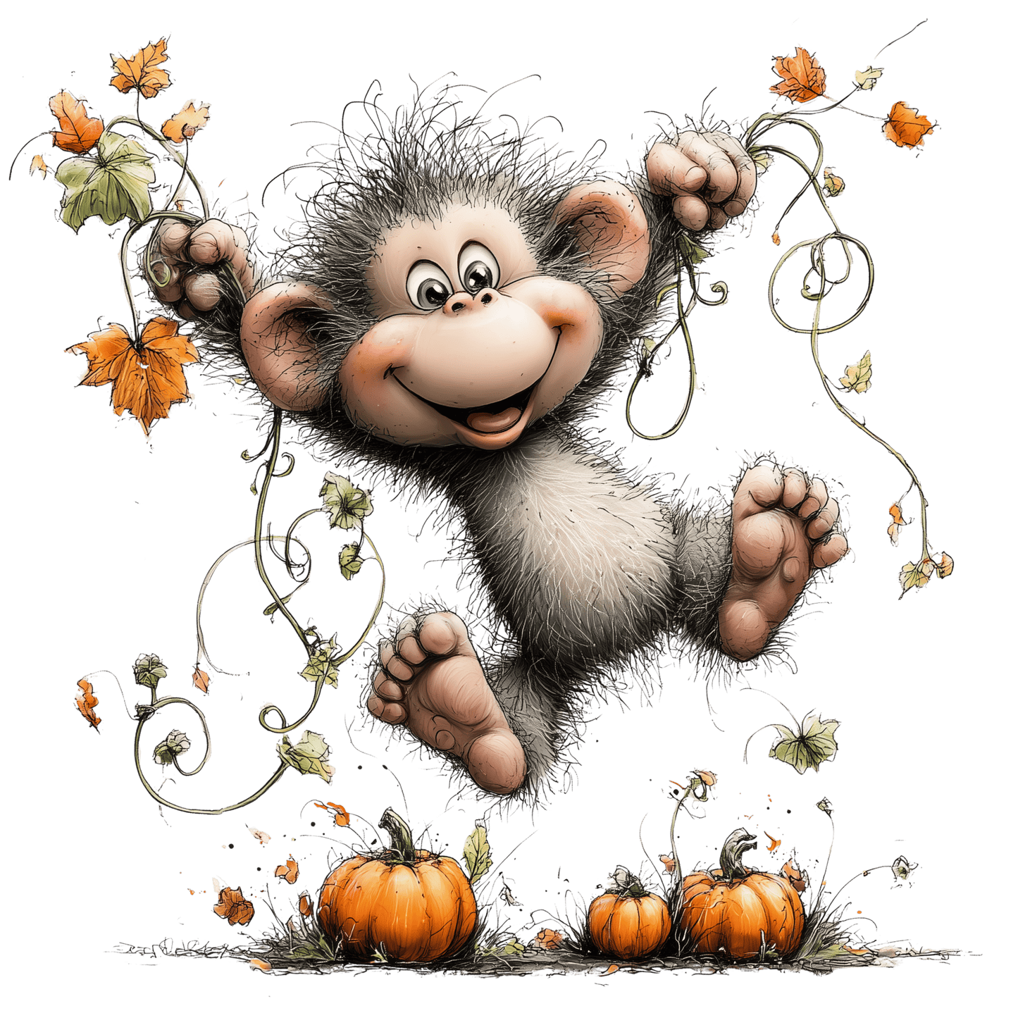 Bügelbild Herbst Safari #12