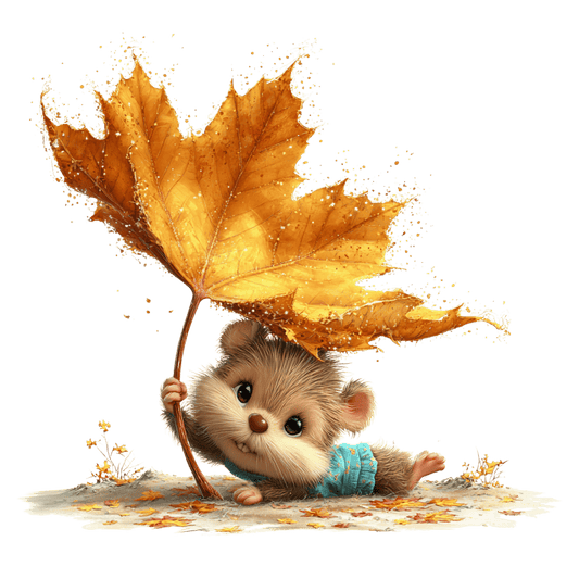 Bügelbild Herbstlaub Tiere #14 Hamster
