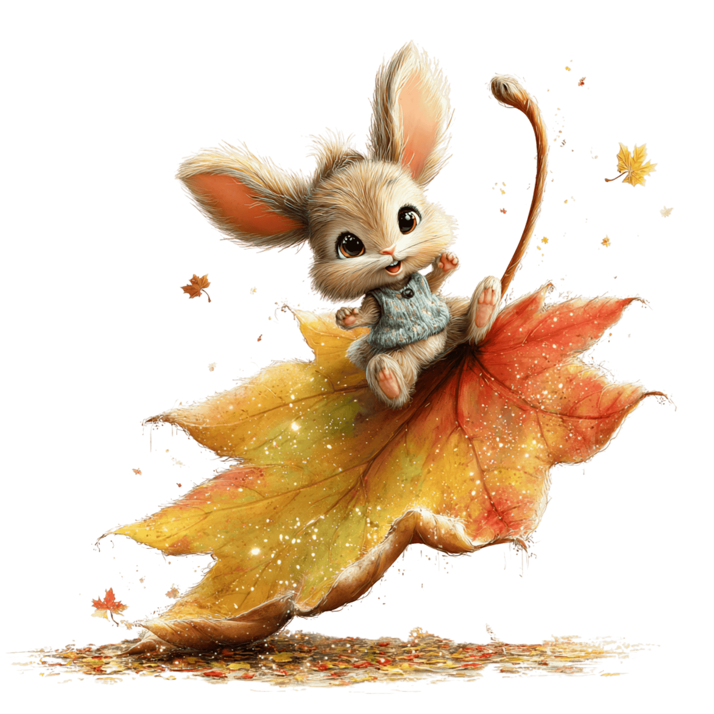 Bügelbild Herbstlaub Tiere #15 Hase