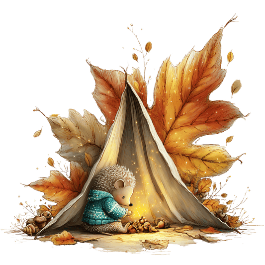 Bügelbild Herbstlaub Tiere #7 Igel
