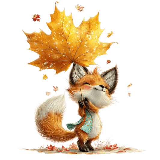 Bügelbild Herbstlaub Tiere #8 Fuchs