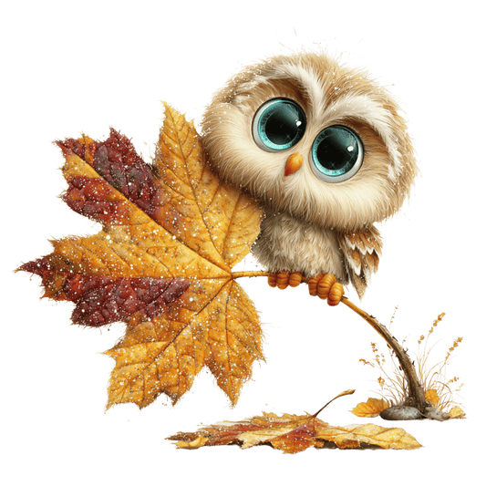 Bügelbild Herbstlaub Tiere #9  Eule
