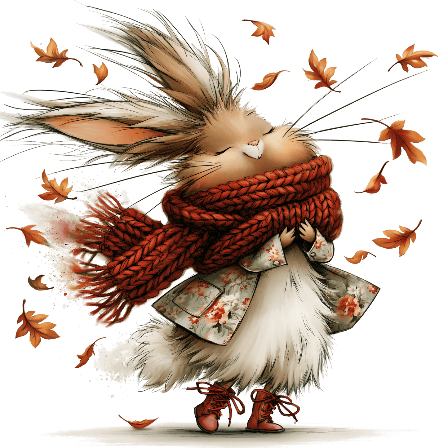 Bügelbild Herbstwald Tiere #10 Hase