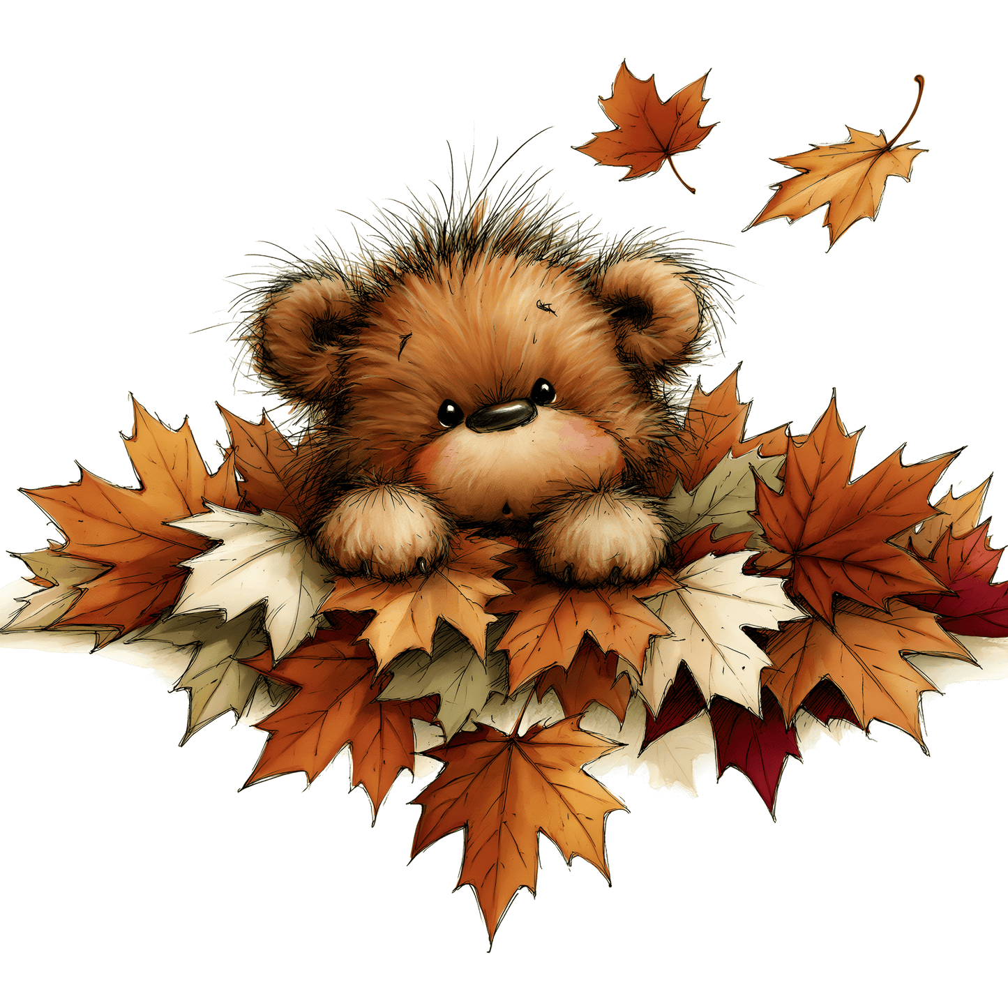 Bügelbild Herbstwald Tiere #8 Bär
