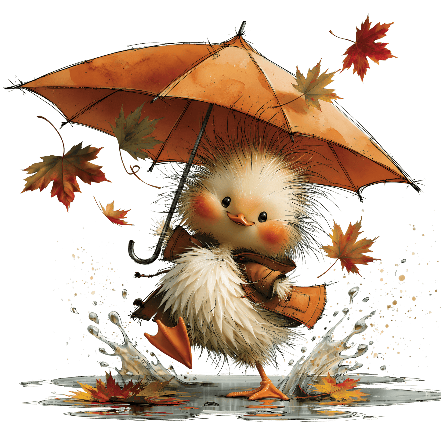 Bügelbild Herbstwald Tiere #9 Küken